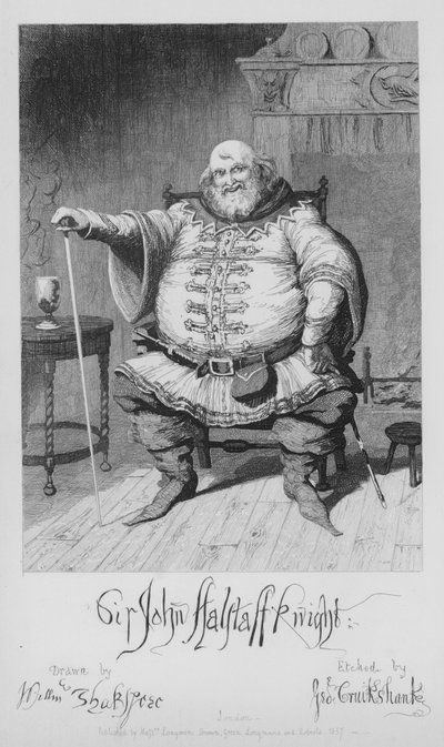 Sir John Falstaff Ritter von George Cruikshank